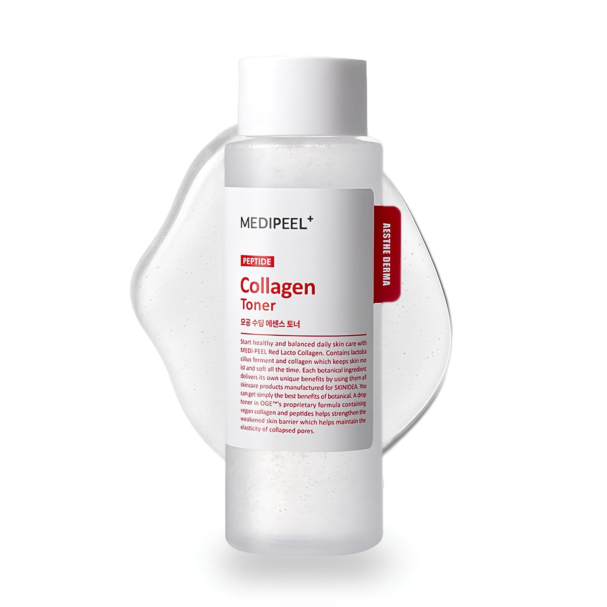 Translation missing: en.MEDIPEEL Red Lacto Collagen Soothing Essence Toner - Soothing Essence Toner with Collagen and Probiotics 200ml