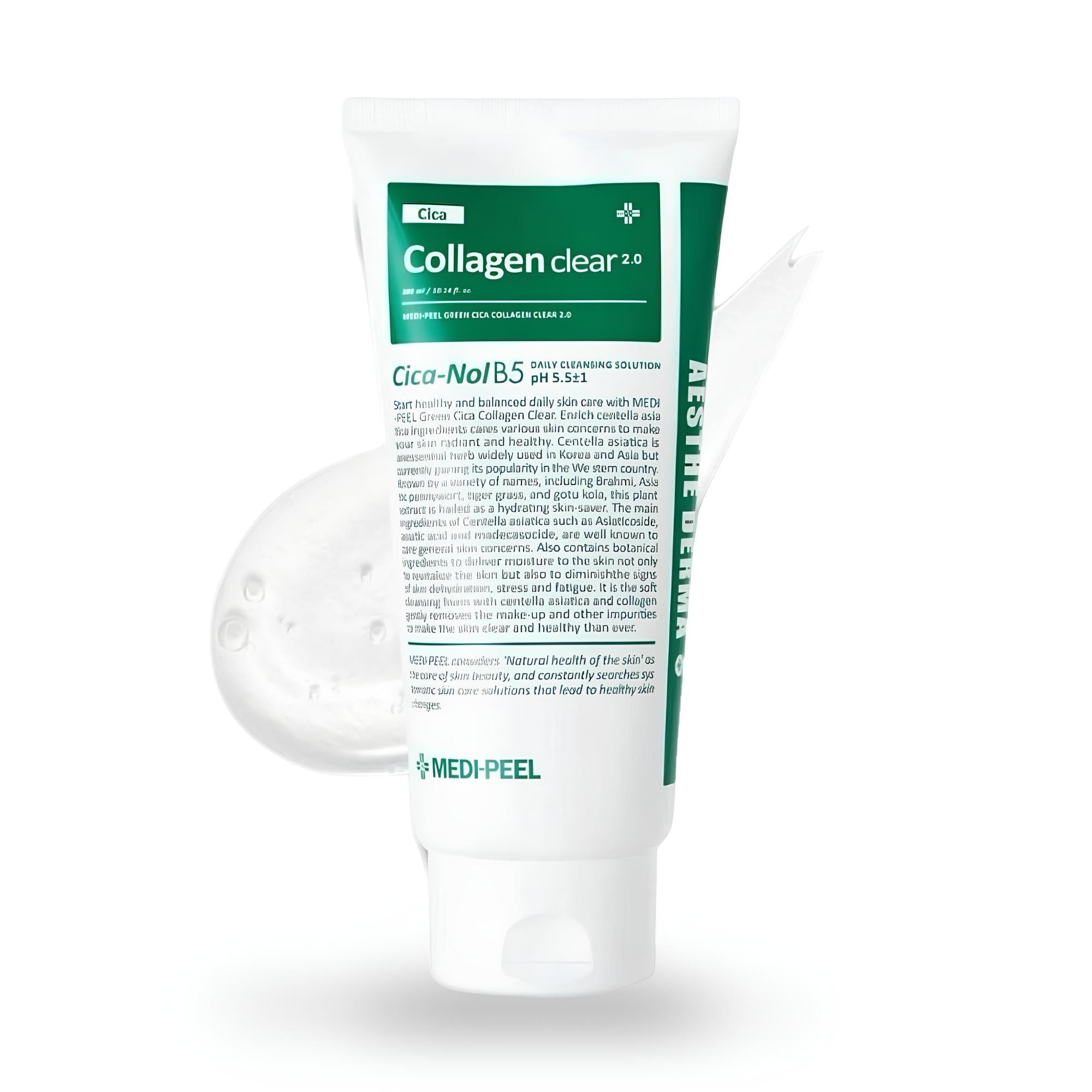 Translation missing: en.MEDIPEEL Green Cica Collagen Clear 2.0 - Soothing Facial Cleanser 120ml